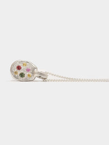  Confetti Necklace- Silver, Pink, Green & Yellow