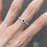 S83 - Mini Teeth Gem Ring | Size O 1/2 or 7 1/4