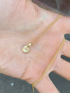 Fine Confetti Necklace- Gold & Peach Sapphire