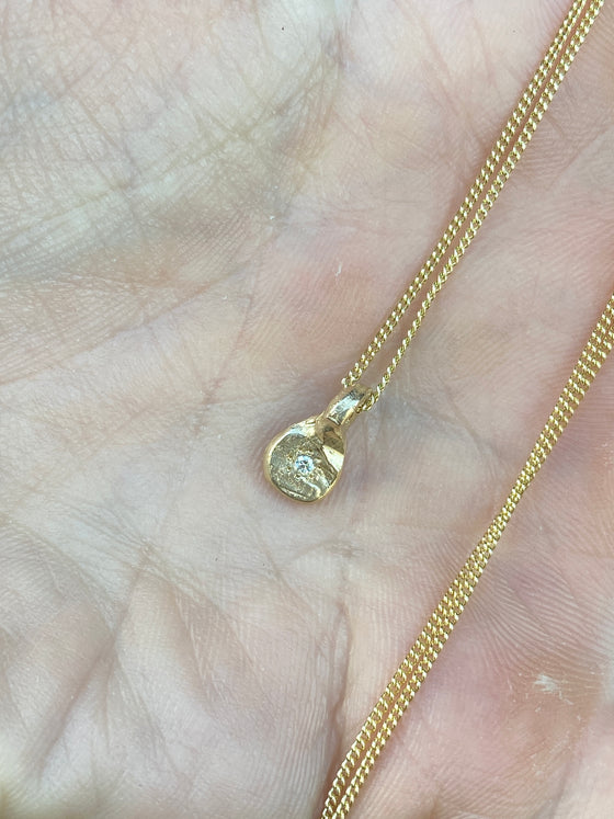 Fine Confetti Necklace- Gold & Diamond