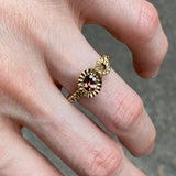 S35 Asymmetric Teeth Gem Ring Size 6 3/4