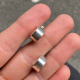 S59 Chunky Silver Hoops Sample