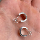 S59 Chunky Silver Hoops Sample