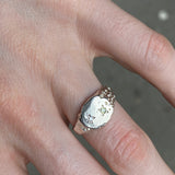 S72 Gemmy Pinky Signet Ring Size 5 3/4