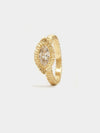 Elevated Marquise Teeth Gem Ring- 18ct Gold + Champagne Diamond