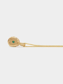  Fine Confetti Necklace- Gold & Emerald
