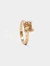 Radiant Peach Zircon Claw Ring