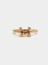 Radiant Peach Zircon Claw Ring