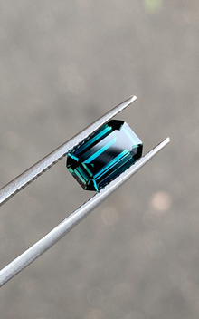 1.92ct Blue-Green Emerald Cut Australian Sapphire